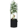 vidaXL Cages &agrave; tomates avec sacs &agrave; plantes 4 pcs 116 cm acier et PP