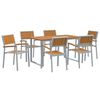 vidaXL Ensemble de salle &agrave; manger pour jardin 7 pc Gris