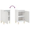 vidaXL Tables de chevet 2 pcs blanc 40x35x70 cm bois d'ing&eacute;nierie