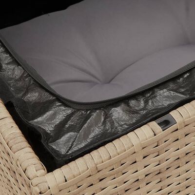 vidaXL Salon de jardin avec coussins 8pcs mélange beige résine tressée