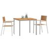 vidaXL Ensemble de repas ext&eacute;rieur 3 pcs Marron Bois de teck massif