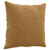 vidaXL Canap&eacute; 2 places avec oreillers d&eacute;coratifs brun 140 cm velours