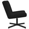 vidaXL Chaise pivotante Noir 63 x 75 x 76 cm Peau de mouton