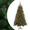 vidaXL Sapin de No&euml;l artificiel avec boules 120 cm 150 LED Blanc chaud