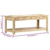 vidaXL Table basse peinte &agrave; main 110x50x45 cm Bois de manguier massif