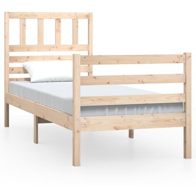 vidaXL Cadre de lit 90x190 cm Simple Bois massif