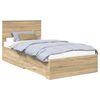 vidaXL Cadre de lit Ch&ecirc;ne Sonoma 100 x 200 cm Bois d'ing&eacute;nierie