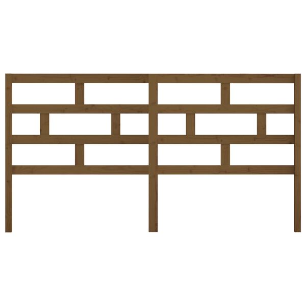 vidaXL T&ecirc;te de lit Marron miel 206x4x100 cm Bois massif de pin