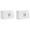 vidaXL Meuble mural PORTO 2 pcs Blanc brillant 60 x 31 x 40 cm