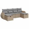 vidaXL Salon de jardin avec coussins 6 pcs beige r&eacute;sine tress&eacute;e