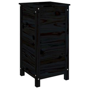 vidaXL Jardini&egrave;re noir 40x40x78 cm bois massif de pin