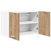 vidaXL Armoire suspendue 2 pcs Ch&ecirc;ne Artisan et Blanc 60 x 31 x 40 cm