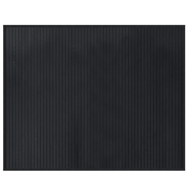 vidaXL Tapis rectangulaire noir 80x100 cm bambou