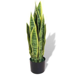 vidaXL Plante artificielle avec pot Sansevi&egrave;re 65 cm Vert