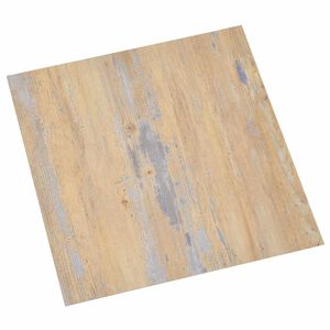 vidaXL Planches de sol 5,11 m&sup2; 55 pcs PVC Marron et gris