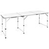 vidaXL Table pliante de camping en aluminium avec hauteur ajustable