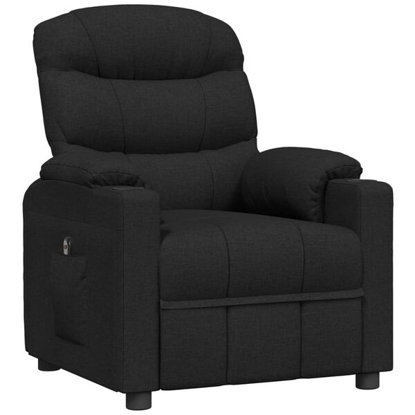 vidaXL Fauteuil Noir Tissu