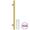 vidaXL Poign&eacute;es d'armoire 20 pcs dor&eacute; 160 mm acier inoxydable