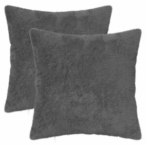 vidaXL Housse de coussin 2 pc HEERLEN Gris fonc&eacute; 35 x 35 cm