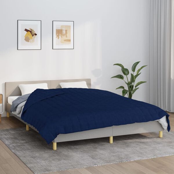 vidaXL Couverture lest&eacute;e Bleu 200x230 cm 9 kg Tissu