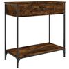 vidaXL Table console ch&ecirc;ne fum&eacute; 75x34,5x75 cm bois d'ing&eacute;nierie