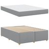 vidaXL Cadre de lit avec matelas Gris clair 160 x 200 cm tissu