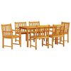 vidaXL Ensemble de salle &agrave; manger pour jardin 7 pc Marron