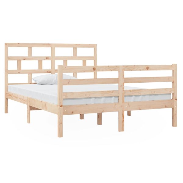 vidaXL Cadre de lit sans matelas bois massif