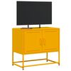 vidaXL Meuble TV jaune moutarde 68,5x39x60,5 cm acier