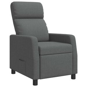 vidaXL Fauteuil inclinable Gris fonc&eacute; Tissu