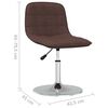 vidaXL Chaise pivotante de salle &agrave; manger Marron Tissu