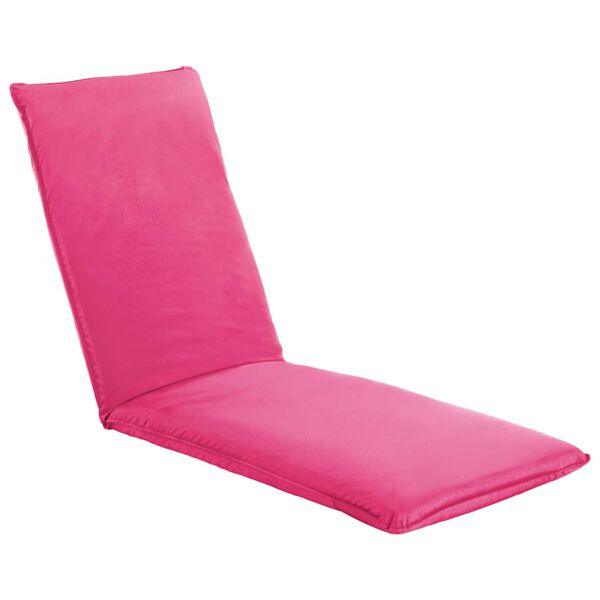 vidaXL Chaise longue pliable Tissu Oxford Rose