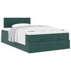 vidaXL Lit ottoman avec matelas vert fonc&eacute; 120x190 cm velours