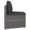vidaXL Salon de jardin 4 pcs avec coussins R&eacute;sine tress&eacute;e Gris