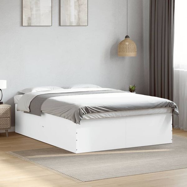 vidaXL Cadre de lit sans matelas blanc 160x200 cm