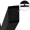 vidaXL Pieds de table à manger en forme de X, 2 pièces, noir, 57 x (72-73) cm, acier