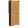 vidaXL Haut Armoire Ch&ecirc;ne noir 69,5 x 34 x 180 cm