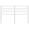 vidaXL T&ecirc;te de lit m&eacute;tal blanc 140 cm