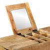 vidaXL Coiffeuse 105x35x75 cm bois de manguier massif brut et fer