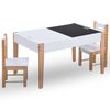 vidaXL Ensemble de table et chaises pour enfants 3 pcs Noir et blanc