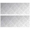 vidaXL Nez de marche 2 pc 50 x 20 cm Argent&eacute; Aluminium Rectangulaire