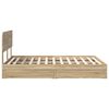 vidaXL Lit de Rangement Ch&ecirc;ne Sonoma 140 x 190 cm Bois d'ing&eacute;nierie
