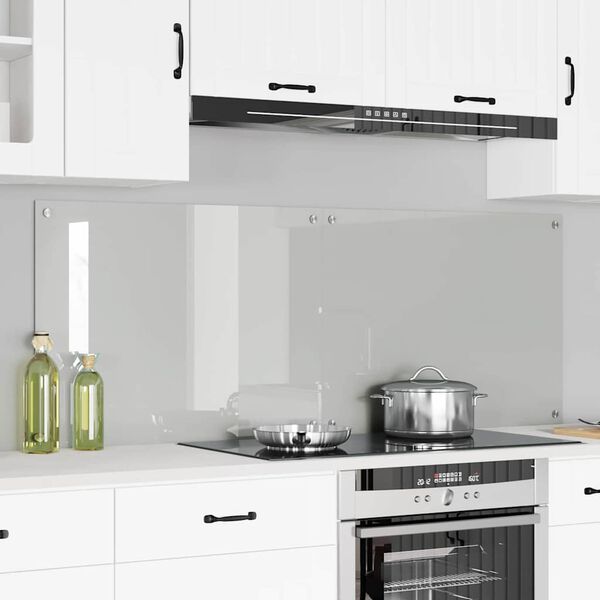 vidaXL Protection de cuisine Transparent 80 x 60 cm verre trempé