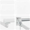vidaXL Auvent R&eacute;tractable Blanc 350 x 250 cm tissu