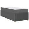 vidaXL Cadre de lit avec matelas Gris fonc&eacute; 100 x 200 cm tissu