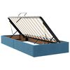 vidaXL Lit avec rangement et matelas Bleu fonc&eacute; 200 x 200 cm Velours
