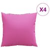 vidaXL Coussins &Eacute;parpill&eacute;s 4 pcs Rose 60 x 60 cm Tissu en Polyester