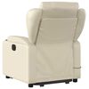 vidaXL Fauteuil inclinable de massage Cr&egrave;me Similicuir