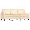 vidaXL Ensemble de canap&eacute;s 2 pcs avec coussins Cr&egrave;me Tissu