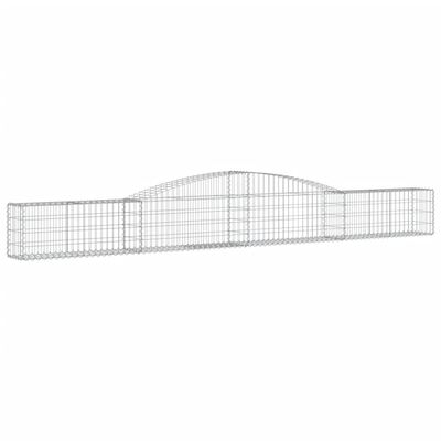 vidaXL Paniers à gabions arqués 2 pcs 400x30x40/60 cm Fer galvanisé